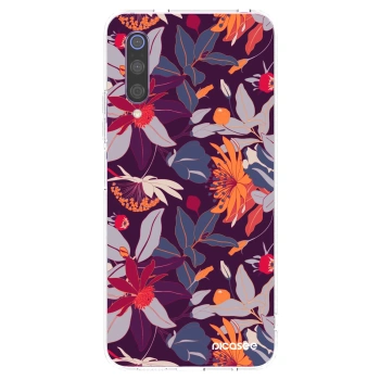Picasee silikonski prozorni ovitek za Xiaomi Mi 9 - Purple Leaf