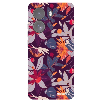 Picasee silikonski črni ovitek za Xiaomi Poco X7 - Purple Leaf