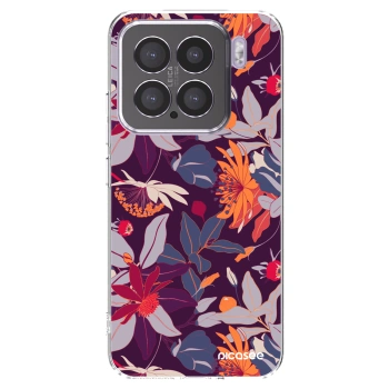Picasee silikonski prozorni ovitek za Xiaomi 15 - Purple Leaf