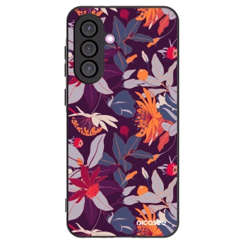 Picasee silikonski črni ovitek za Samsung Galaxy A36 5G - Purple Leaf