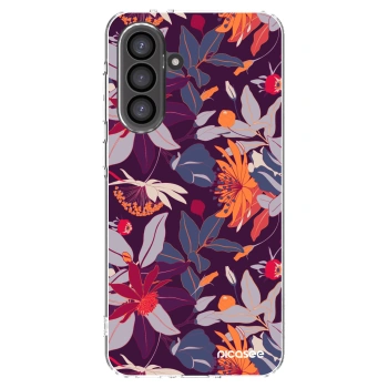 Picasee silikonski prozorni ovitek za Samsung Galaxy A36 5G - Purple Leaf