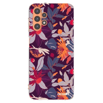 Picasee silikonski prozorni ovitek za Samsung Galaxy A13 5G - Purple Leaf