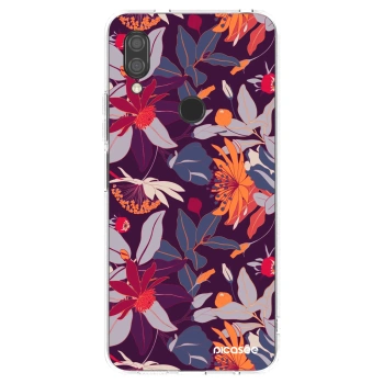 Picasee silikonski prozorni ovitek za Xiaomi Redmi 7 - Purple Leaf