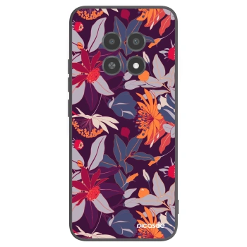 Picasee silikonski črni ovitek za Realme 12X - Purple Leaf