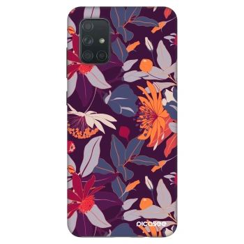 Ovitek za Samsung Galaxy A71 A715F - Purple Leaf