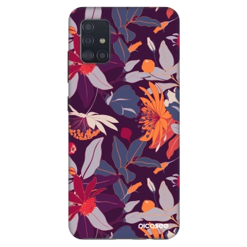 Ovitek za Samsung Galaxy A51 A515F - Purple Leaf