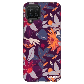 Ovitek za Samsung Galaxy A12 A125F - Purple Leaf