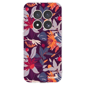 Picasee silikonski prozorni ovitek za Xiaomi Redmi Note 15 Pro 4G - Purple Leaf