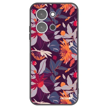 Picasee silikonski črni ovitek za Xiaomi Redmi 15C 5G - Purple Leaf