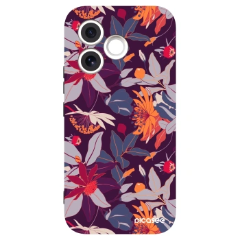 Picasee silikonski črni ovitek za Honor 600 Lite - Purple Leaf