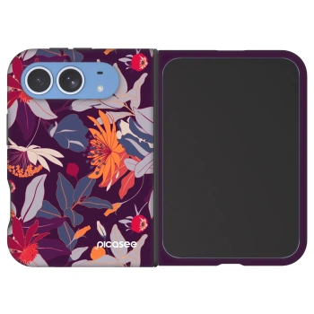 Ovitek za Apple iPhone Duo - Purple Leaf
