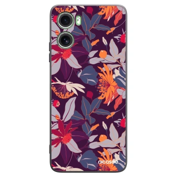 Picasee silikonski črni ovitek za Motorola Moto G06 - Purple Leaf