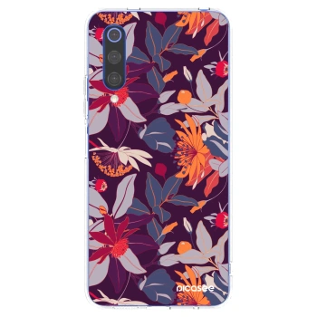 Picasee silikonski prozorni ovitek za Xiaomi Mi 9 SE - Purple Leaf