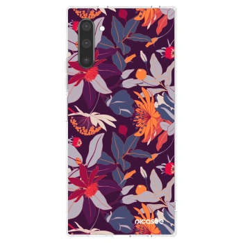 Picasee silikonski prozorni ovitek za Samsung Galaxy Note 10 N970F - Purple Leaf