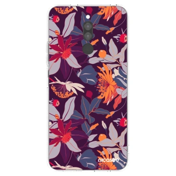 Picasee silikonski prozorni ovitek za Xiaomi Redmi 8 - Purple Leaf