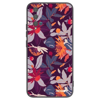 Picasee silikonski črni ovitek za Huawei Nova 5T - Purple Leaf