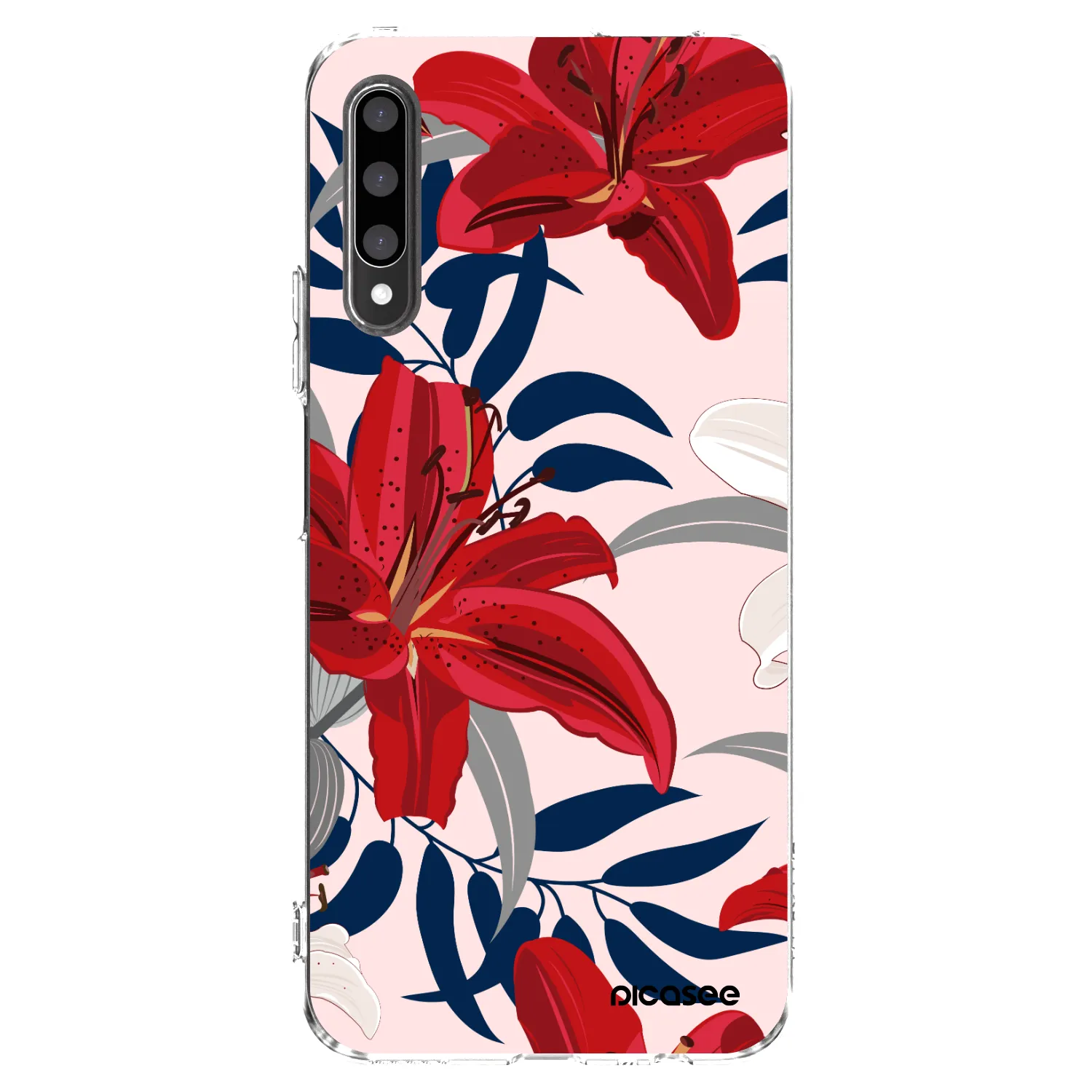 Picasee silikonski prozorni ovitek za Honor 9X Pro - Red Lily