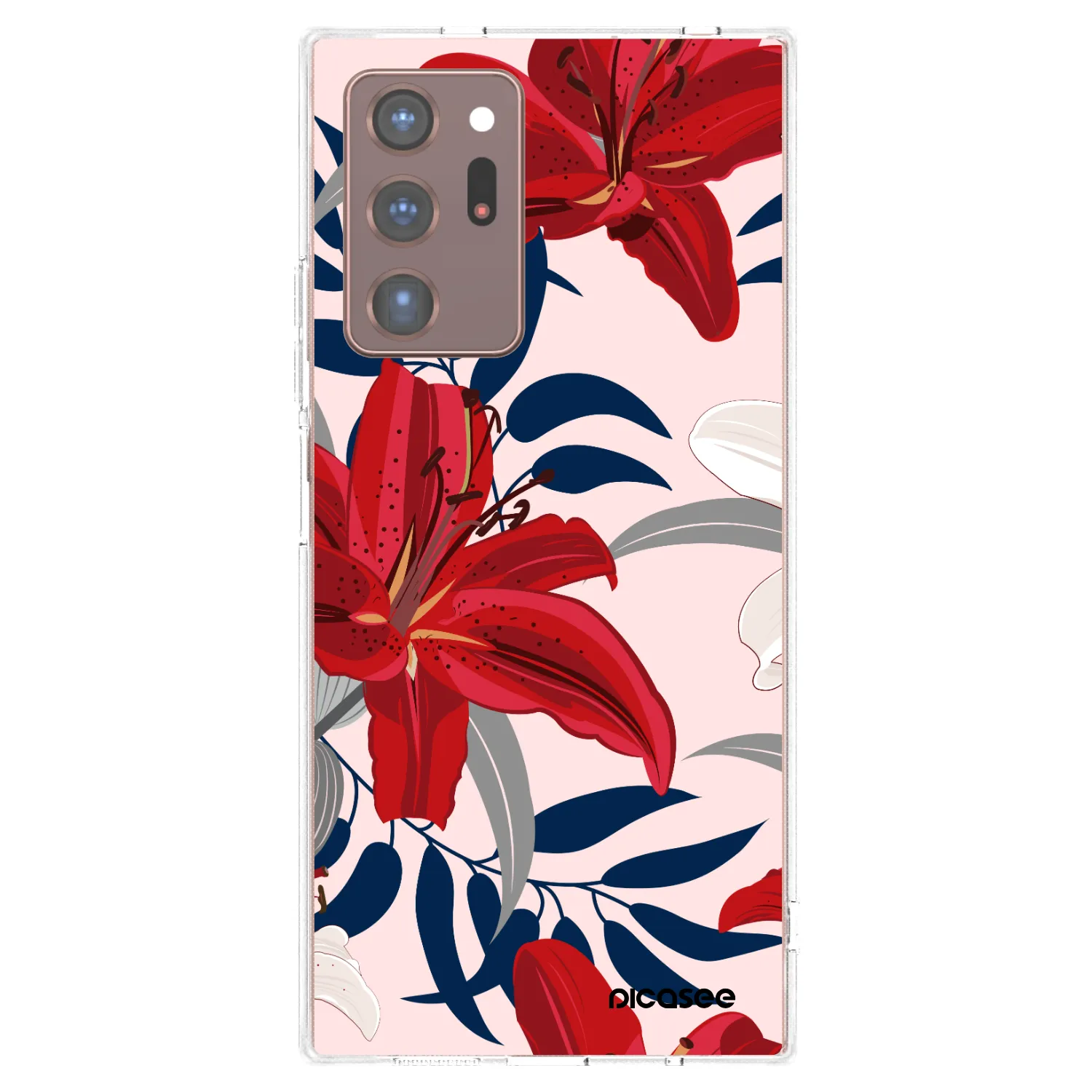Picasee silikonski prozorni ovitek za Samsung Galaxy Note 20 Ultra - Red Lily