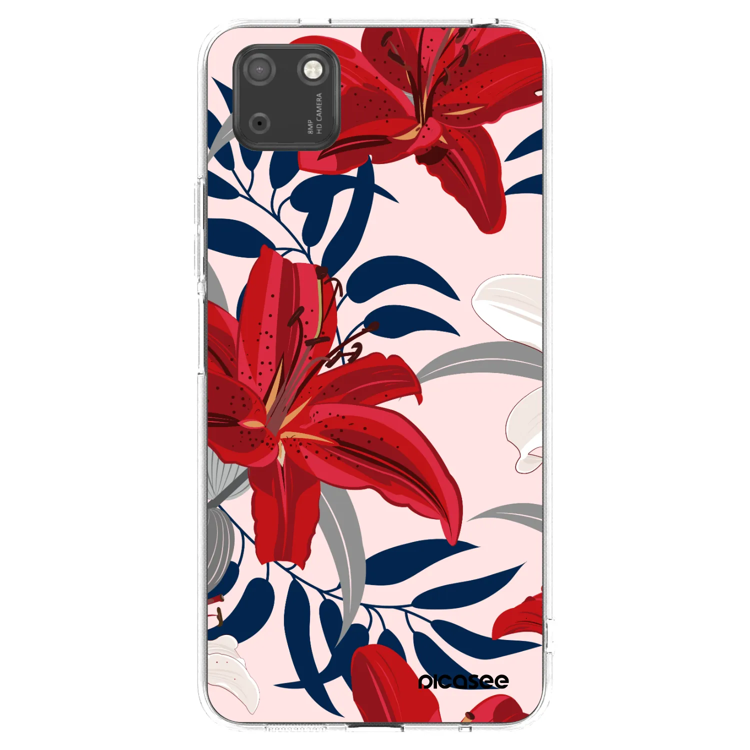 Picasee silikonski prozorni ovitek za Huawei Y5P - Red Lily