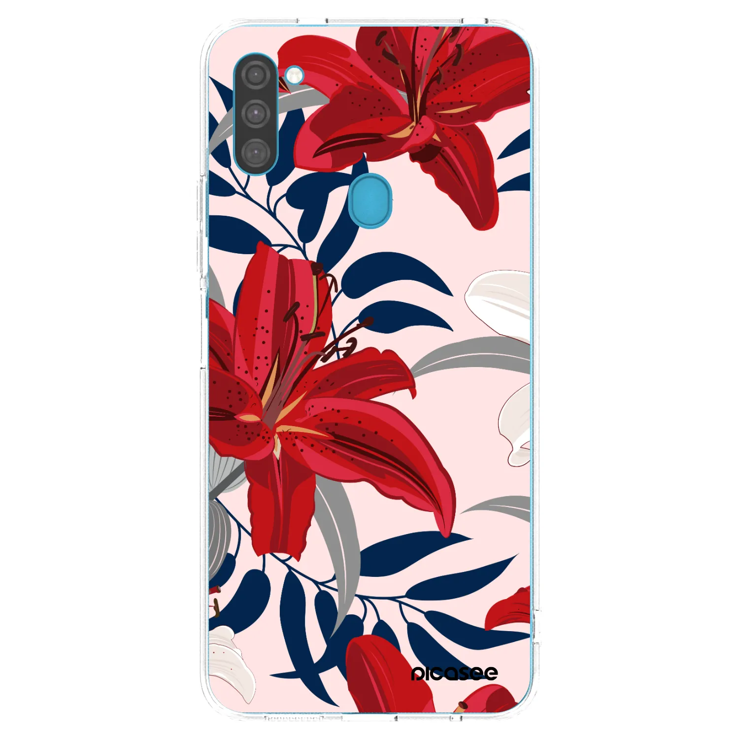 Picasee silikonski prozorni ovitek za Samsung Galaxy M11 - Red Lily