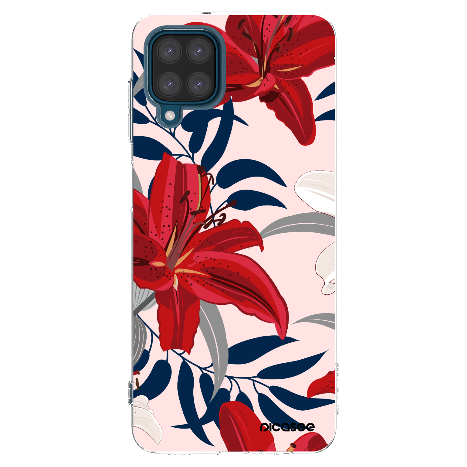 Picasee silikonski prozorni ovitek za Samsung Galaxy A12 A125F - Red Lily