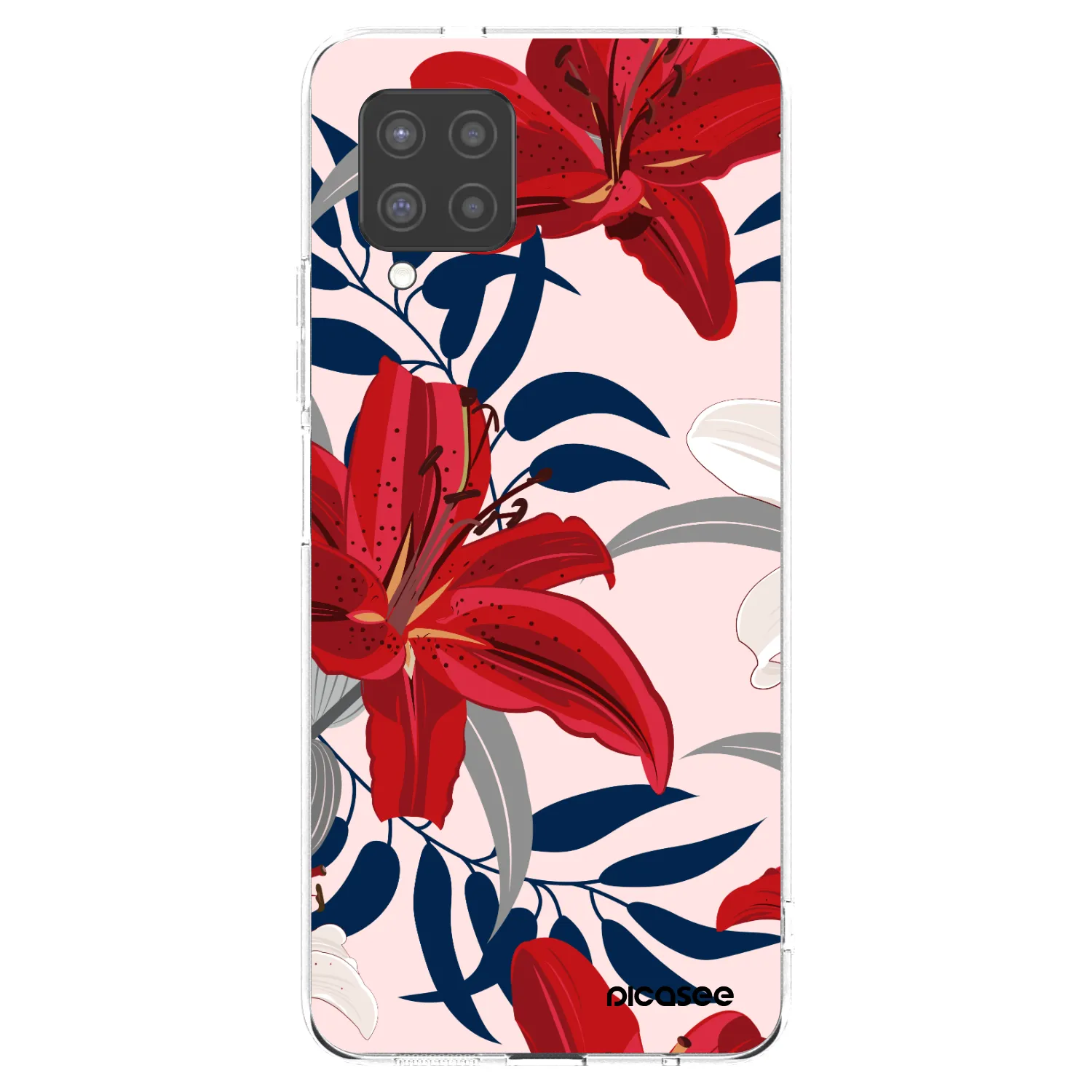 Picasee silikonski prozorni ovitek za Samsung Galaxy A42 A426B - Red Lily