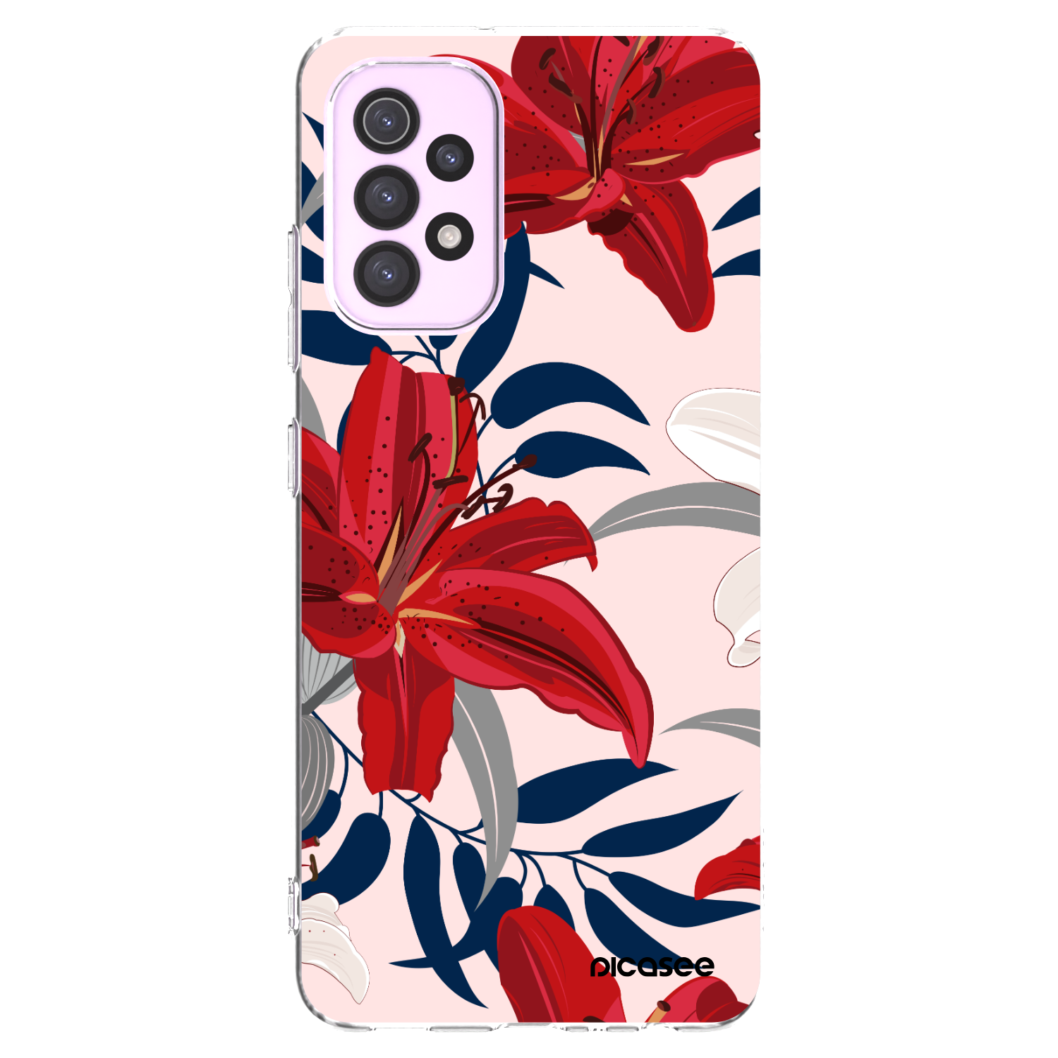 Picasee silikonski prozorni ovitek za Samsung Galaxy A32 5G A326B - Red Lily
