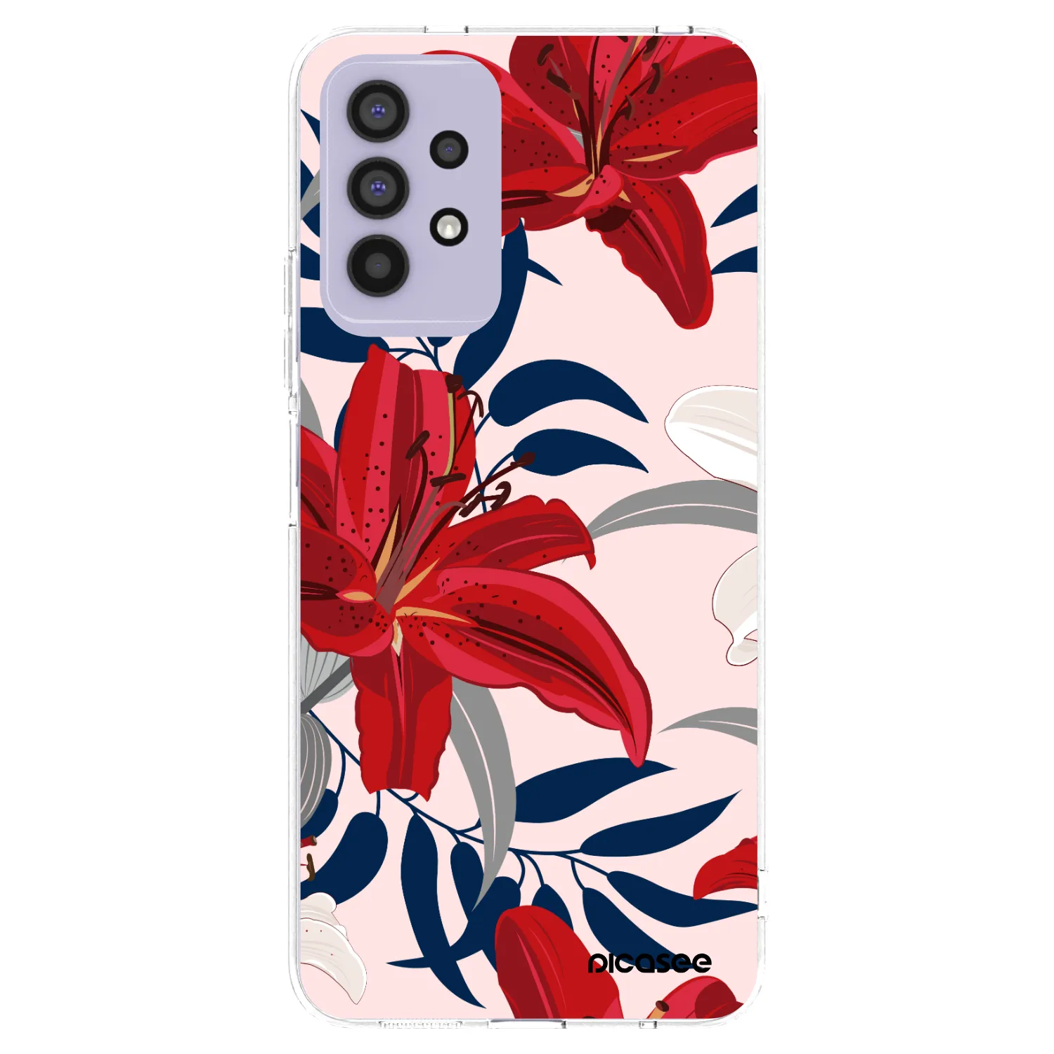 Picasee silikonski prozorni ovitek za Samsung Galaxy A32 4G SM-A325F - Red Lily