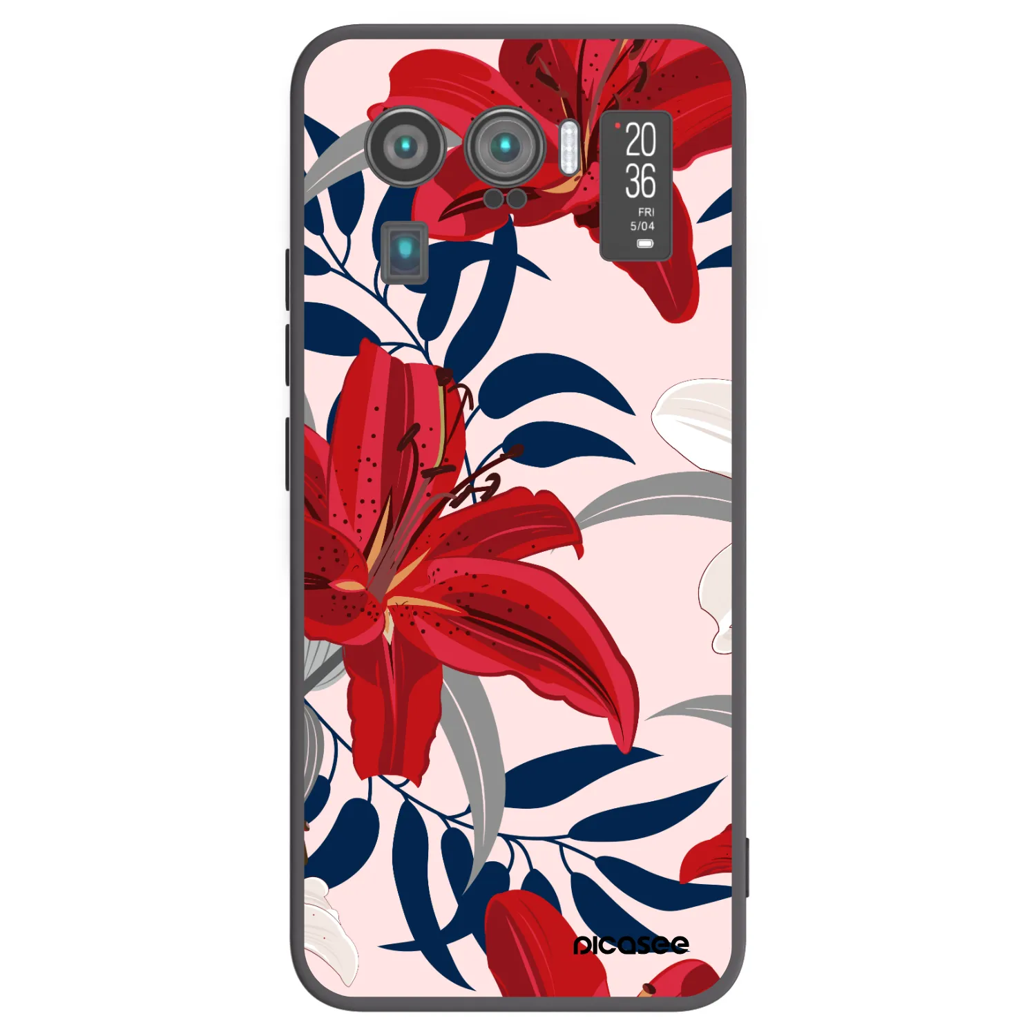 Picasee silikonski črni ovitek za Xiaomi Mi 11 Ultra - Red Lily