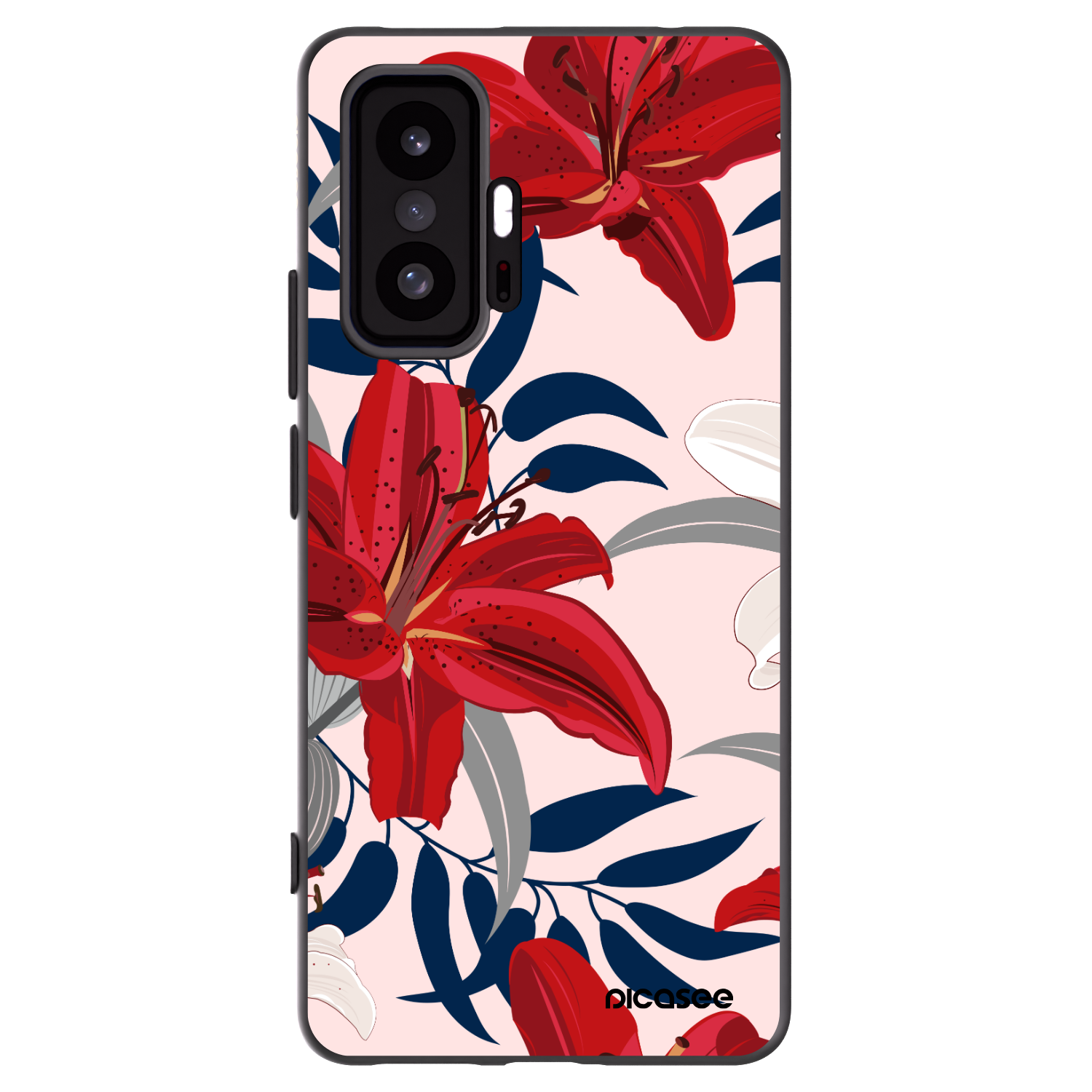 Picasee silikonski črni ovitek za Xiaomi 11T Pro - Red Lily