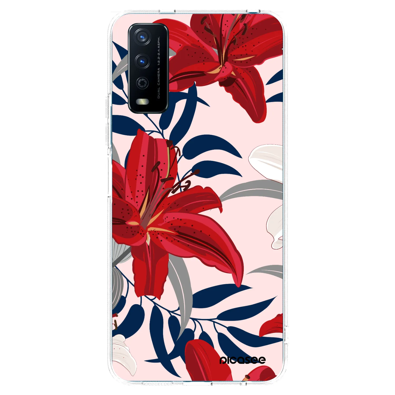 Picasee silikonski prozorni ovitek za Vivo Y11s - Red Lily