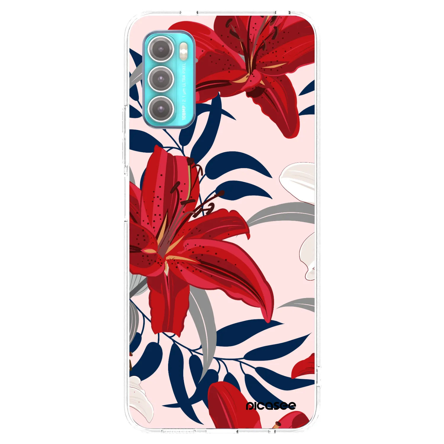 Picasee silikonski prozorni ovitek za Motorola Moto G60 - Red Lily