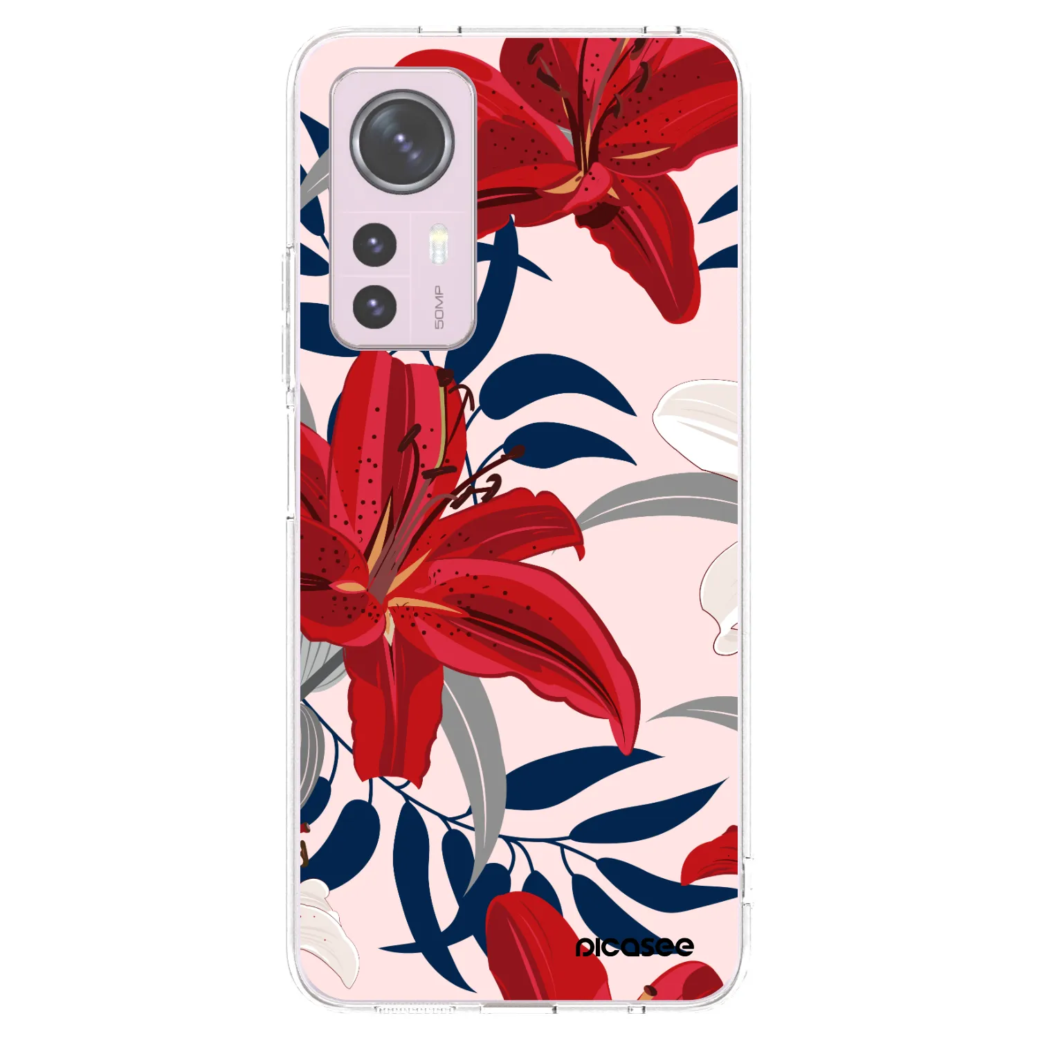 Picasee silikonski prozorni ovitek za Xiaomi 12 - Red Lily