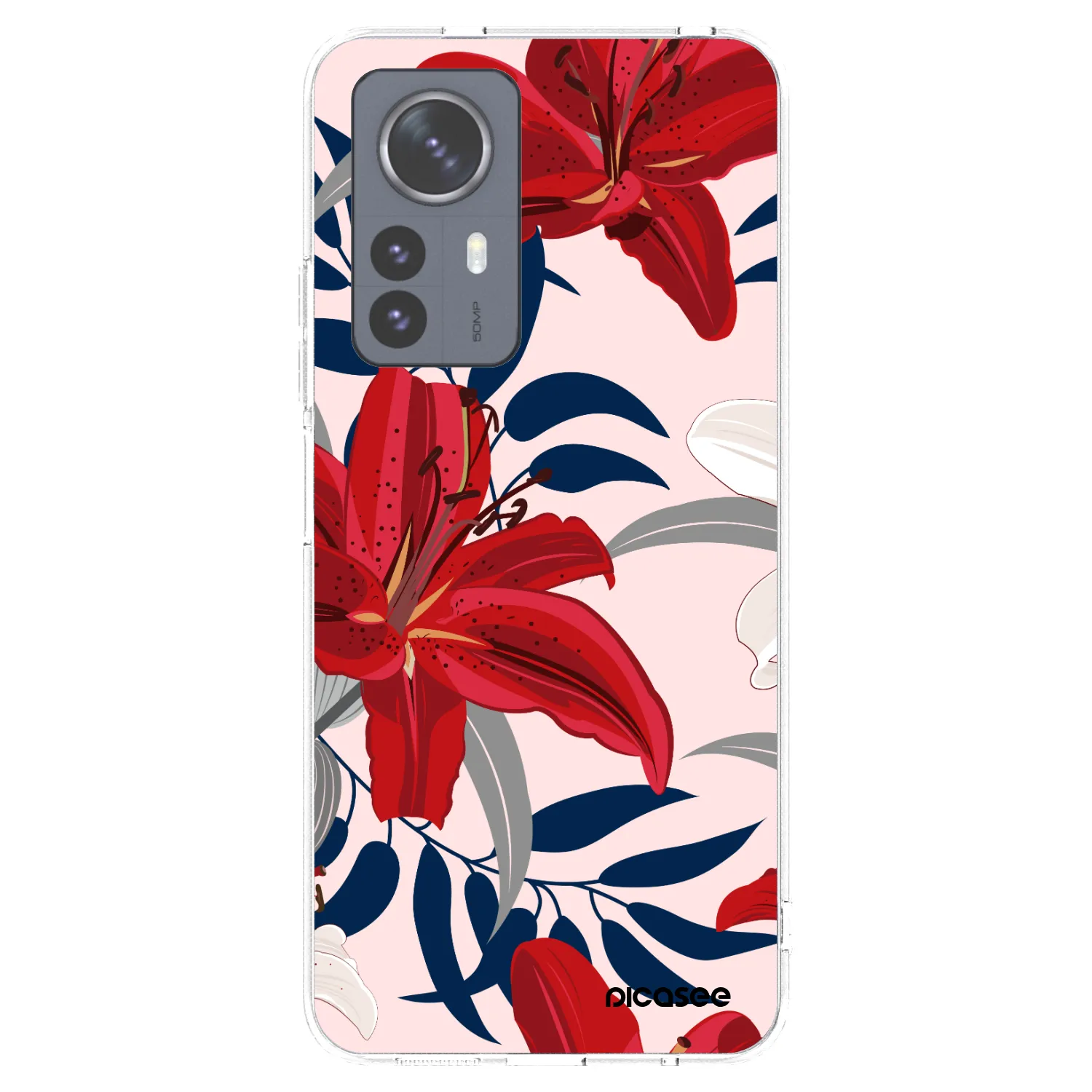 Picasee silikonski prozorni ovitek za Xiaomi 12 Pro - Red Lily