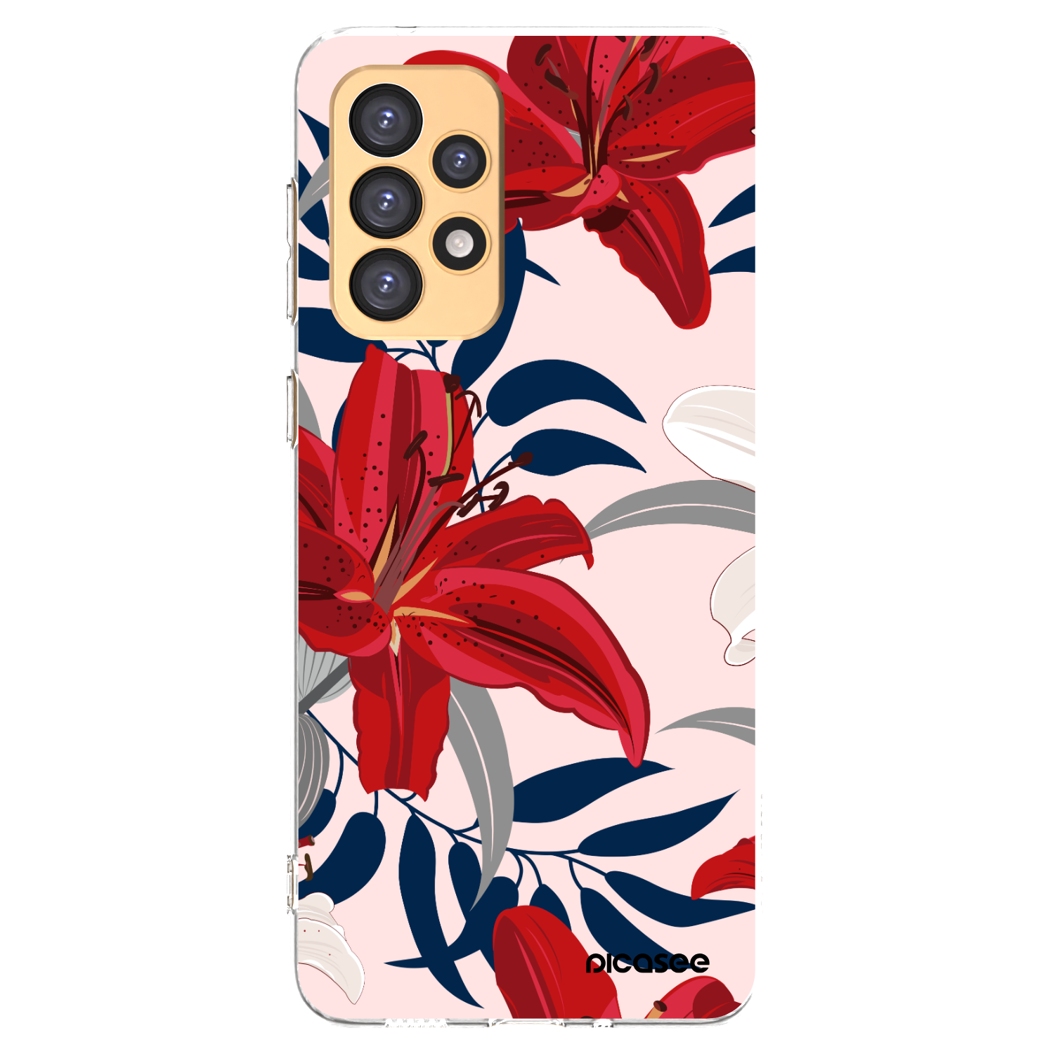 Picasee silikonski prozorni ovitek za Samsung Galaxy A33 5G A336 - Red Lily
