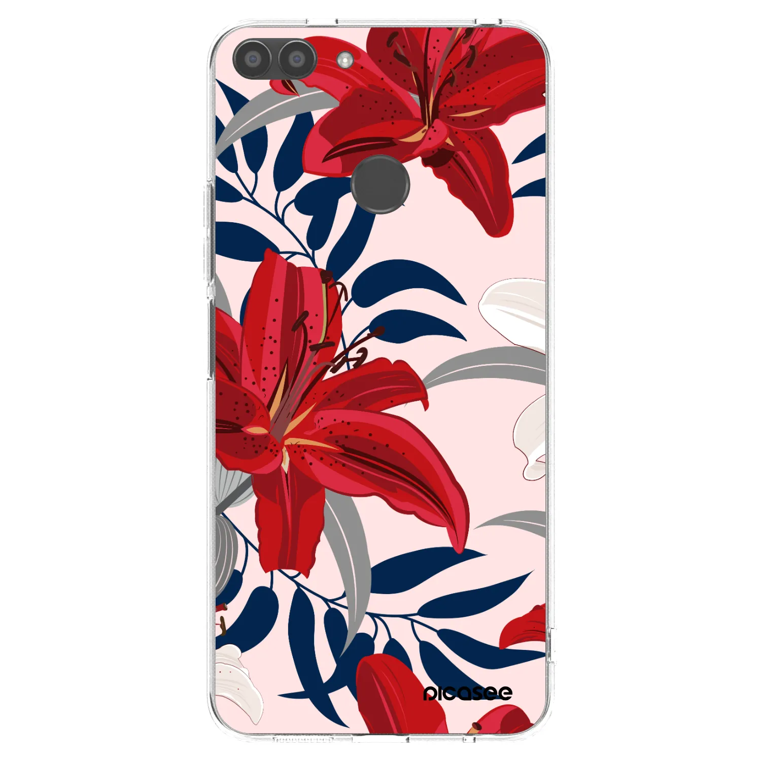 Picasee silikonski prozorni ovitek za Huawei P Smart - Red Lily