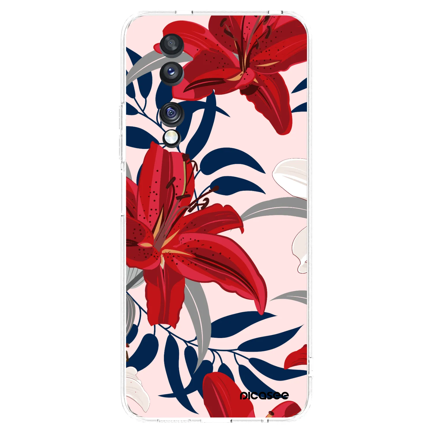 Picasee silikonski prozorni ovitek za Honor 70 - Red Lily