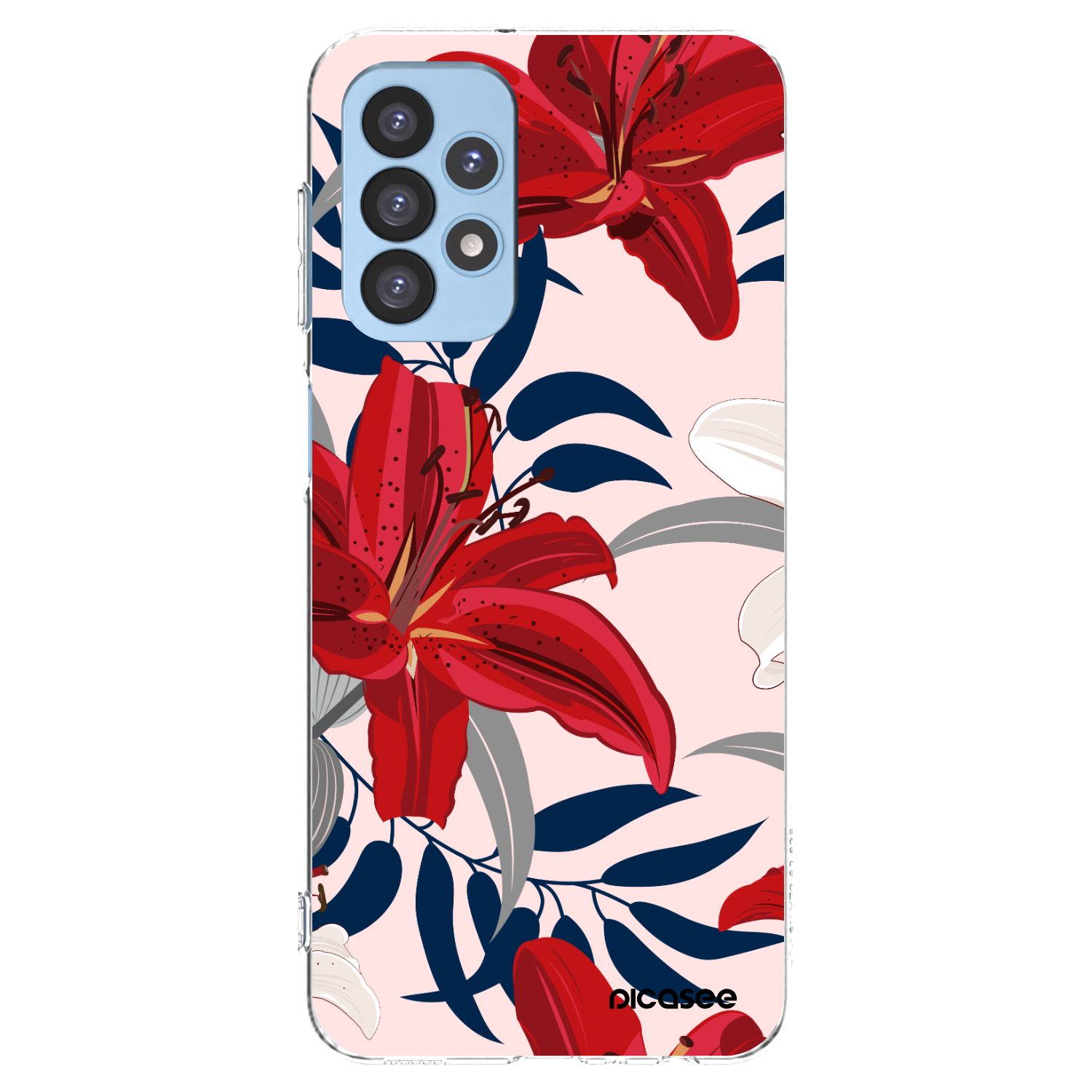 Picasee silikonski prozorni ovitek za Samsung Galaxy A23 A235F 4G - Red Lily