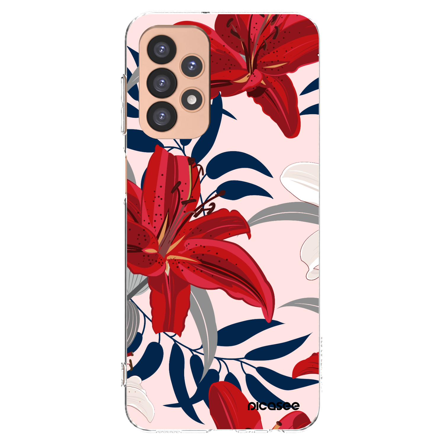 Picasee silikonski prozorni ovitek za Samsung Galaxy A23 A236B 5G - Red Lily
