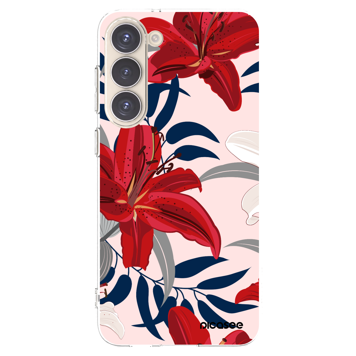 Picasee silikonski prozorni ovitek za Samsung Galaxy S23+ 5G - Red Lily