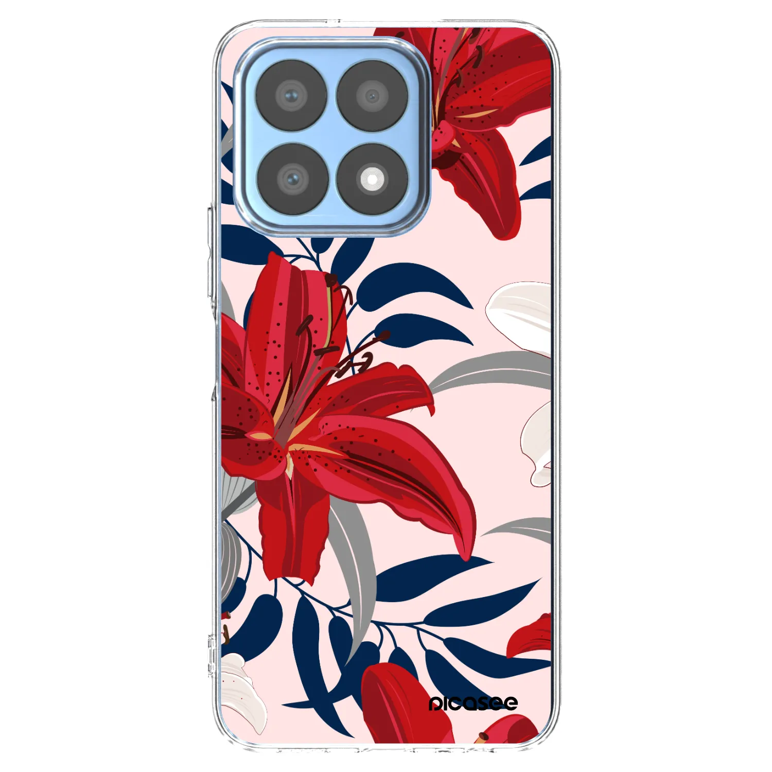 Picasee silikonski prozorni ovitek za Honor X8a - Red Lily