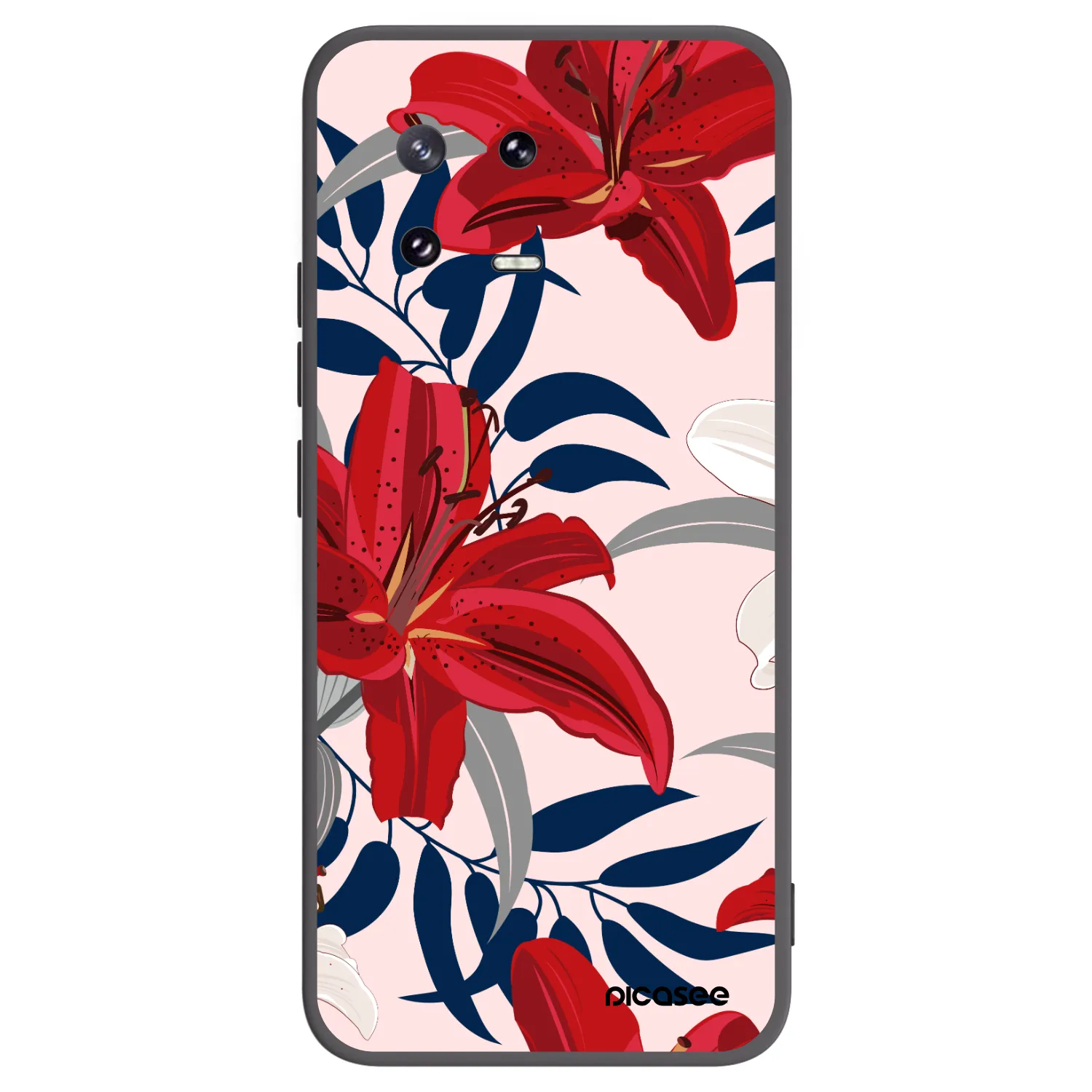 Picasee silikonski črni ovitek za Xiaomi 13 Pro - Red Lily
