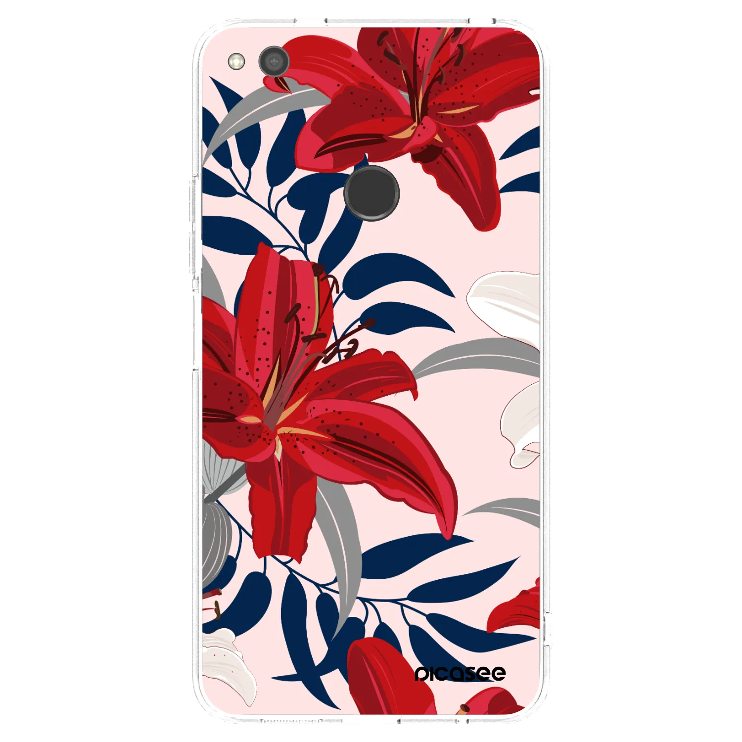 Picasee silikonski prozorni ovitek za Huawei P9 Lite 2017 - Red Lily