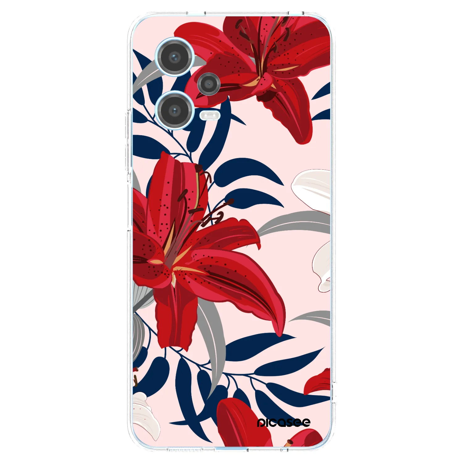 Picasee silikonski prozorni ovitek za Xiaomi Redmi Note 12 5G - Red Lily