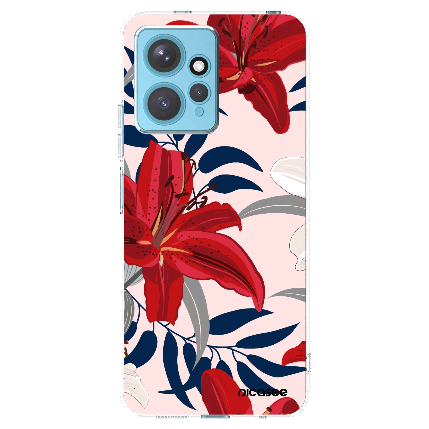 Picasee silikonski prozorni ovitek za Xiaomi Redmi Note 12 4G - Red Lily