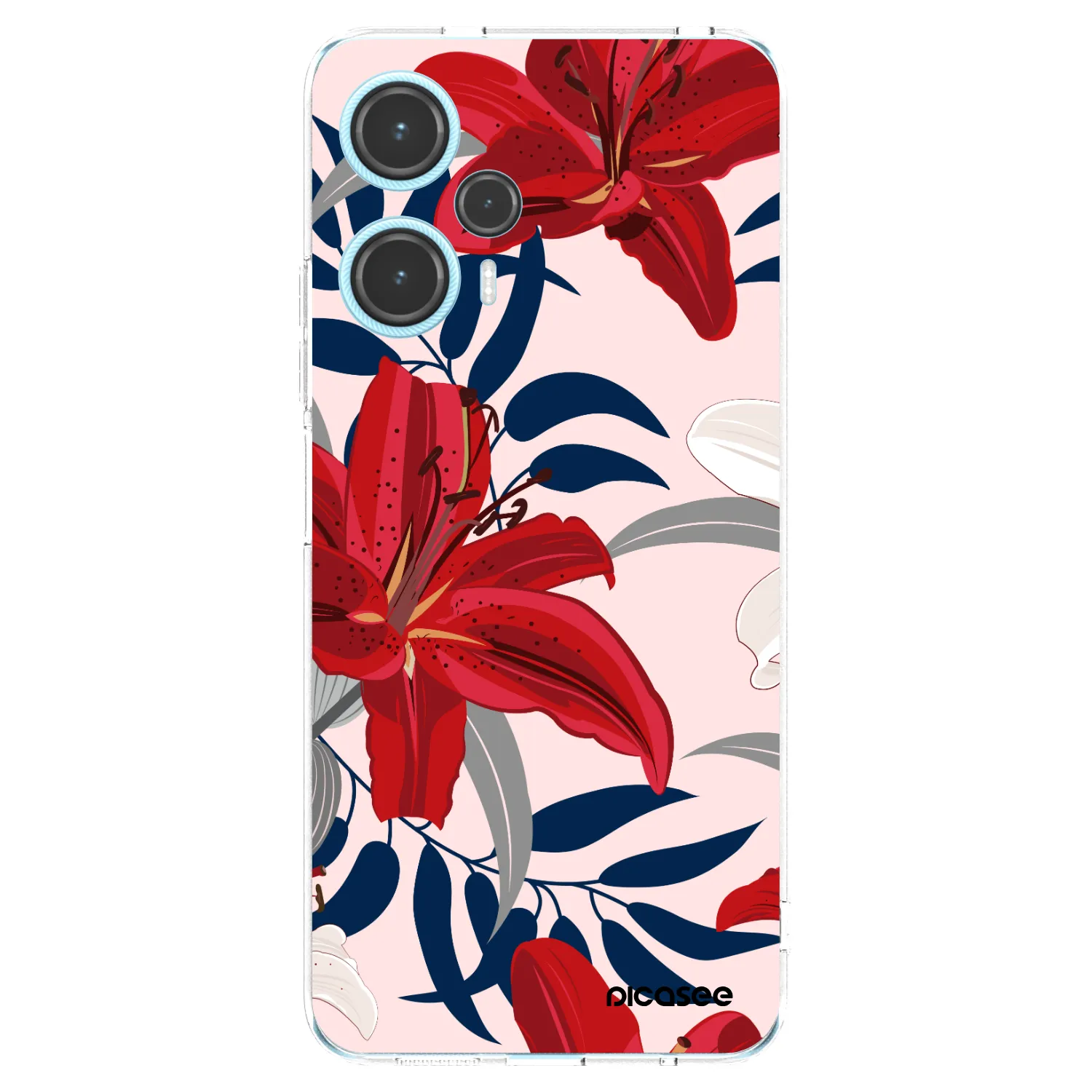 Picasee silikonski prozorni ovitek za Xiaomi Poco F5 - Red Lily