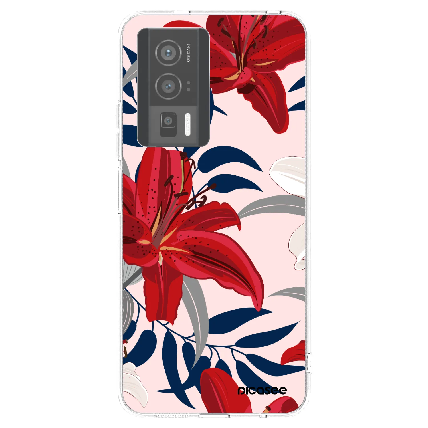 Picasee silikonski prozorni ovitek za Xiaomi Poco F5 Pro 5G - Red Lily