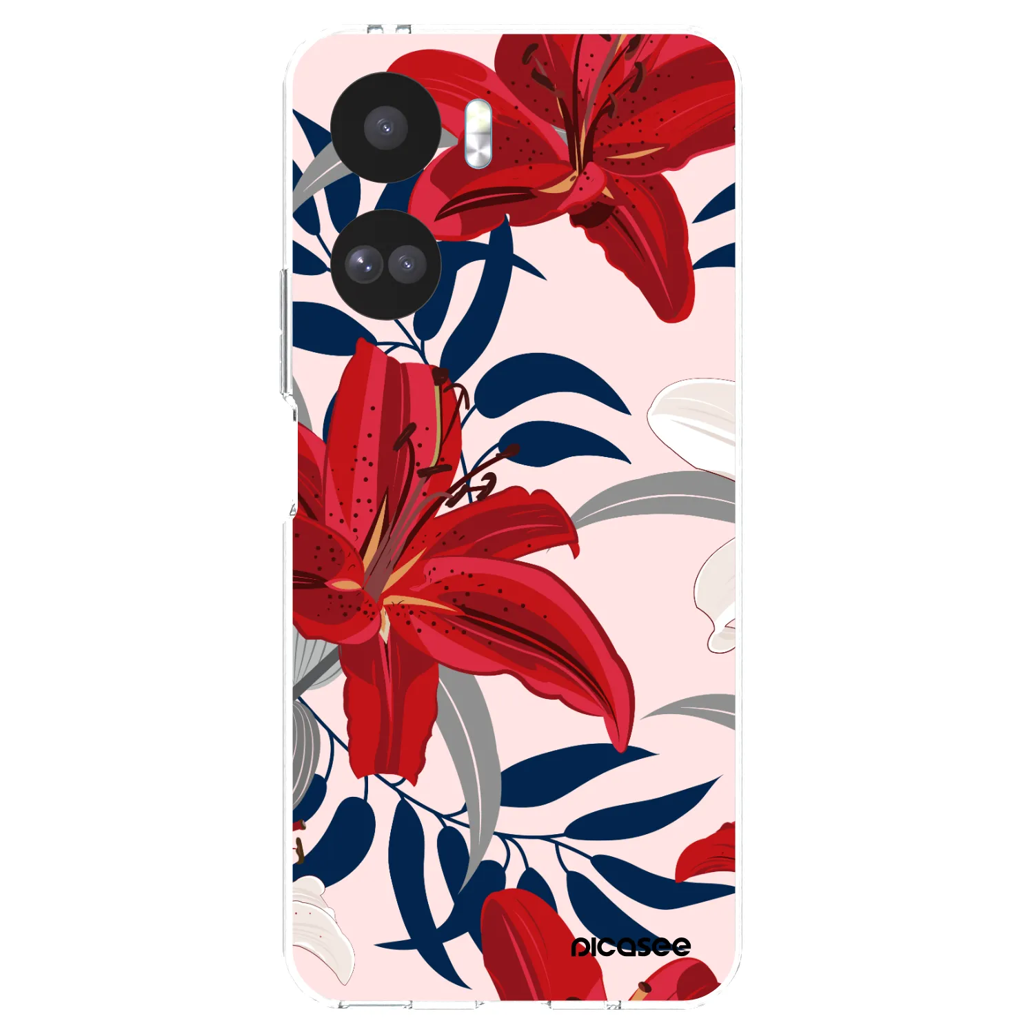 Picasee silikonski prozorni ovitek za Honor 90 Lite 5G - Red Lily