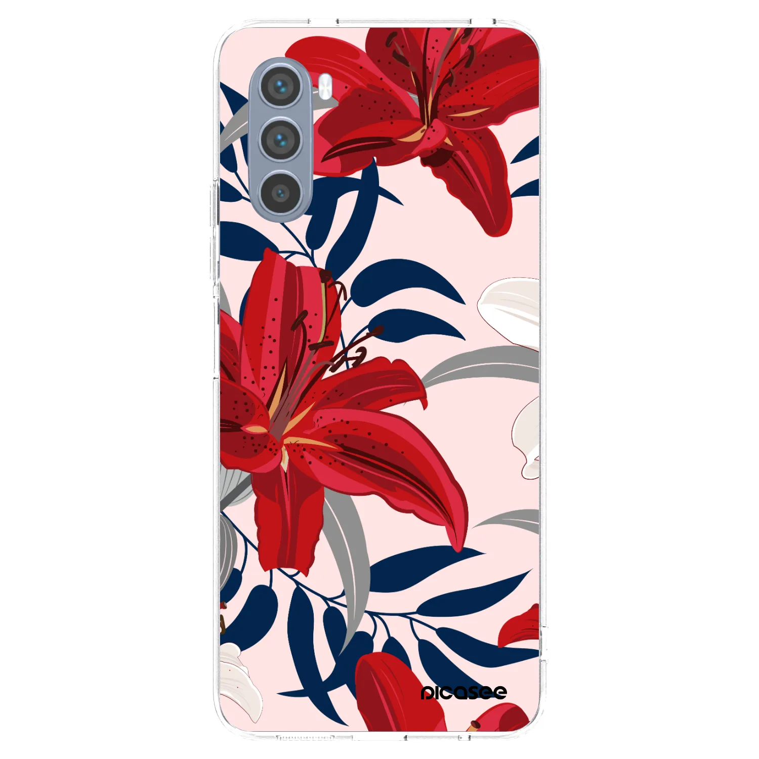 Picasee silikonski prozorni ovitek za Motorola Moto G62 - Red Lily