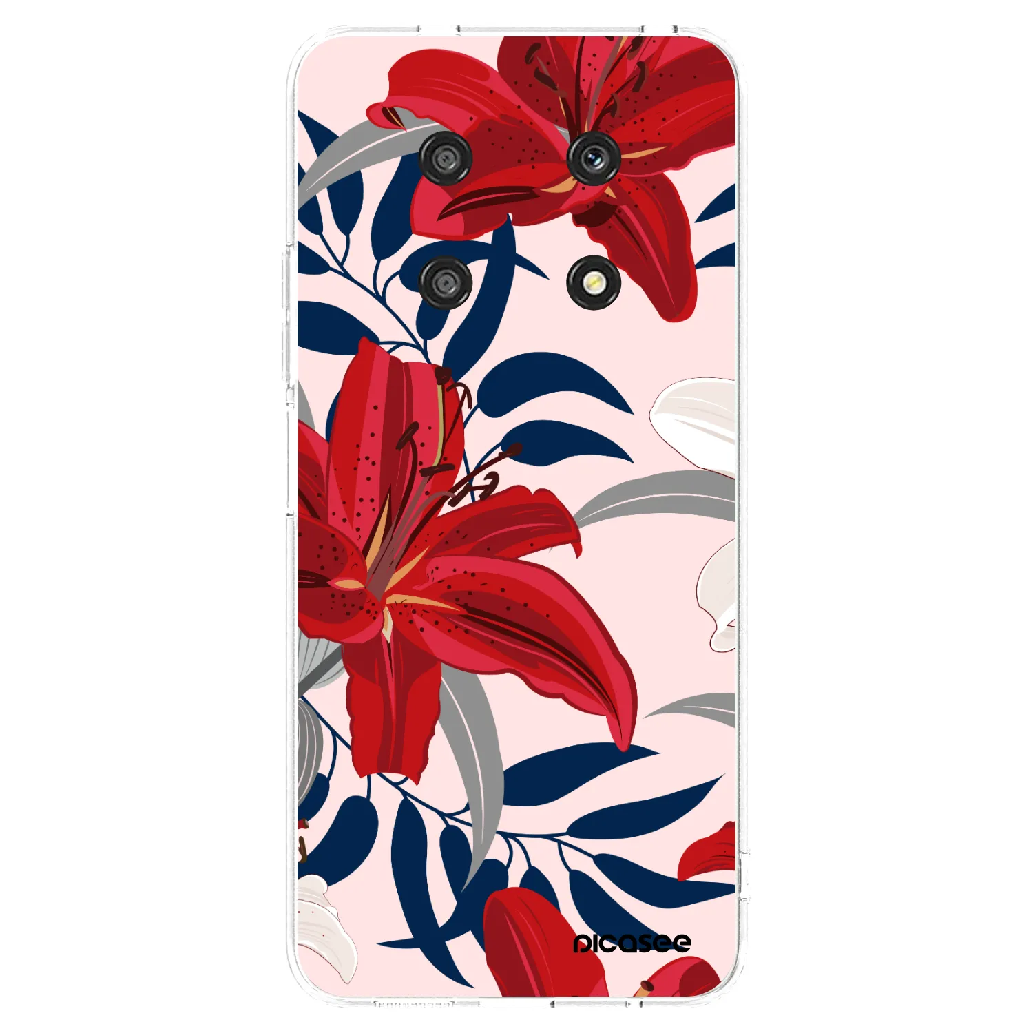 Picasee silikonski prozorni ovitek za Honor Magic4 Lite 5G - Red Lily